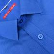 Self Design Aqua Blue Shirt : Slim