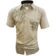 Handpainted Khakhi Shirt : Ditto