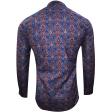 Print Blue Shirt : Party
