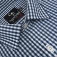 Checks Navy Blue Shirt : Business