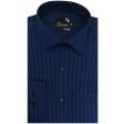 Stripes Navy Blue Shirt : Business