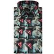 Print Green Shirt : Party
