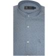 Print Blue Shirt : Party