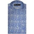 Print Blue Shirt : Party