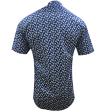 Print Navy Blue Shirt : Party