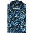 Print Blue Shirt : Party