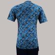 Print Blue Shirt : Party