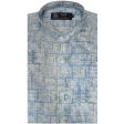 Print Blue Shirt : Party