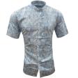 Print Blue Shirt : Party