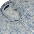 Print Blue Shirt : Party