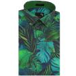 Print Green Shirt : Party