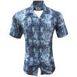 Print Blue Shirt : Ditto