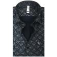 Print Black Shirt : Slim