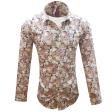 Print Peach Shirt : Slim