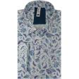 Print Blue Shirt : Slim