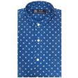 Print Blue Shirt : Party