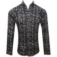 Print Black Shirt : Slim