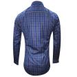 Checks Navy Blue Shirt : Slim