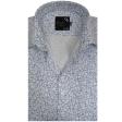 Print Blue Shirt : Party
