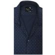Print Navy Blue Shirt : Party