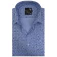 Print Blue Shirt : Party