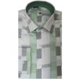 Print Green Shirt : Slim
