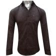 Print Brown Shirt : Slim