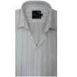 Stripes Aqua Blue Shirt : Business