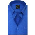 Print Blue Shirt : Party