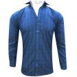 Checks Navy Blue Shirt : Business