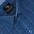Checks Navy Blue Shirt : Business