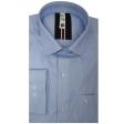 Self Design Blue Shirt : Slim