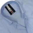 Self Design Blue Shirt : Slim