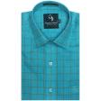 Checks Aqua Blue Shirt : Business