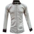 Self Design Fawn Shirt : Business