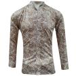 Print Brown Shirt : Party