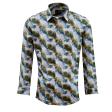 Print Light Green Shirt : Party