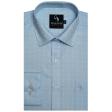 Checks Aqua Blue Shirt : Business