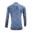 Print Blue Shirt : Party