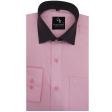 Self Design Pink Shirt : Business