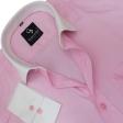 Self Design Pink Shirt : Business