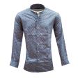 Print Blue Shirt : Party