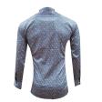 Print Blue Shirt : Party
