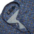 Print Blue Shirt : Party