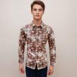 Print Brown Shirt : Party