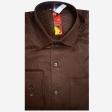 Self Design Brown Shirt : Slim