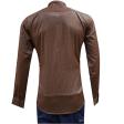 Self Design Brown Shirt : Slim