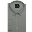 Self Design Light Gray Shirt : Business
