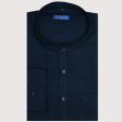 Combination Navy Blue Shirt : Slim