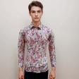 Print Peach Shirt : Party